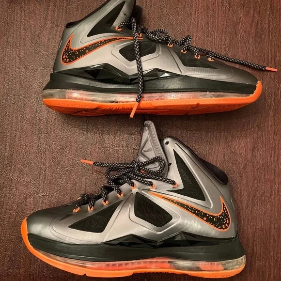 chaussures lebron 10 orange
